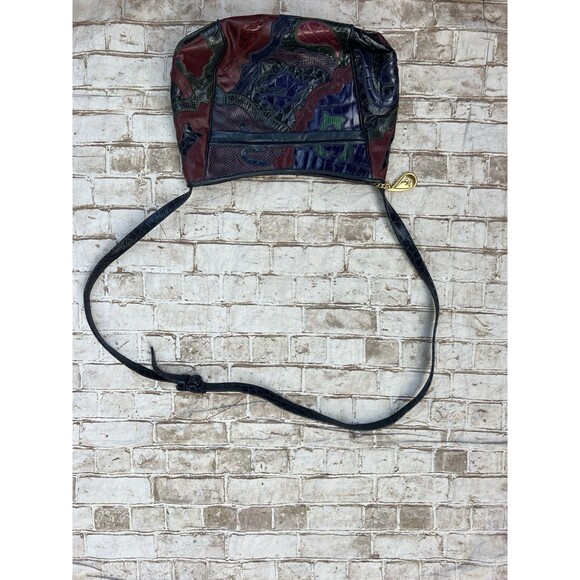 Sharif Vintage leather Patchwork Cross Body Purse 80’s handbag - Picture 6 of 8